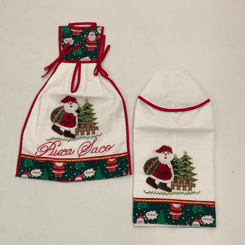 Kit Puxa Saco e Capa de Galão 20 Litros Motivo de Natal