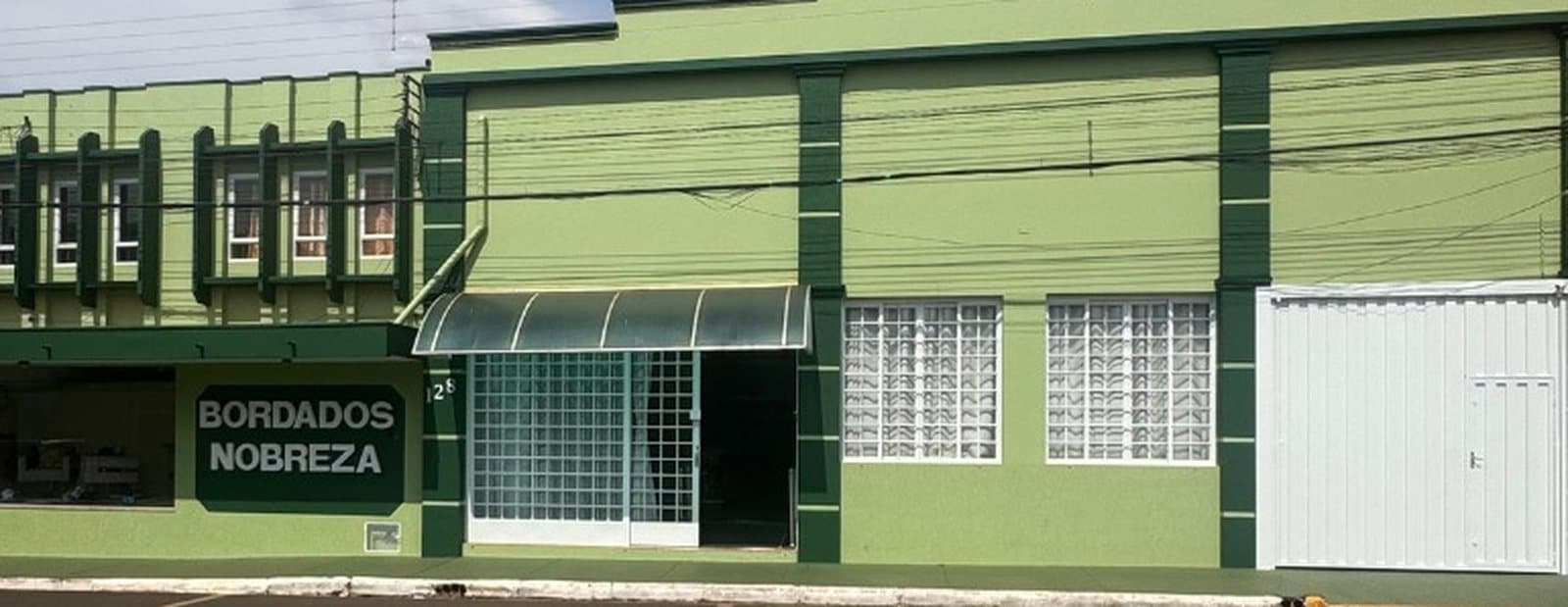 Fachada da Bordados Nobreza, na Rua Quintino Bocaiúva, em Borborema